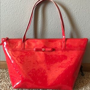 Kate Spade Patent Red Large Purse